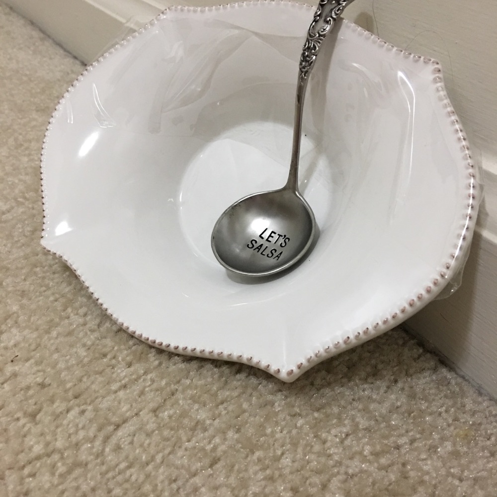 Mud Pie “Let’s Salsa” Dish with Spoon